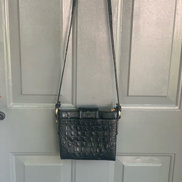 Brahmin Black Leather Double Crossbody Bag - Picture 5 of 9